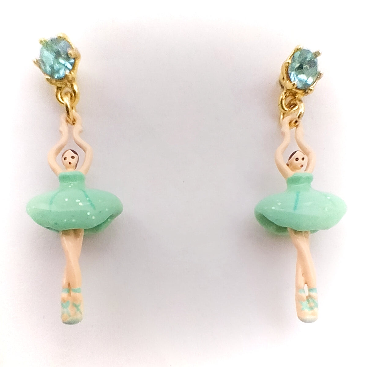 Orecchini Les Néréides - Mini Pas de deux - Pâle vert