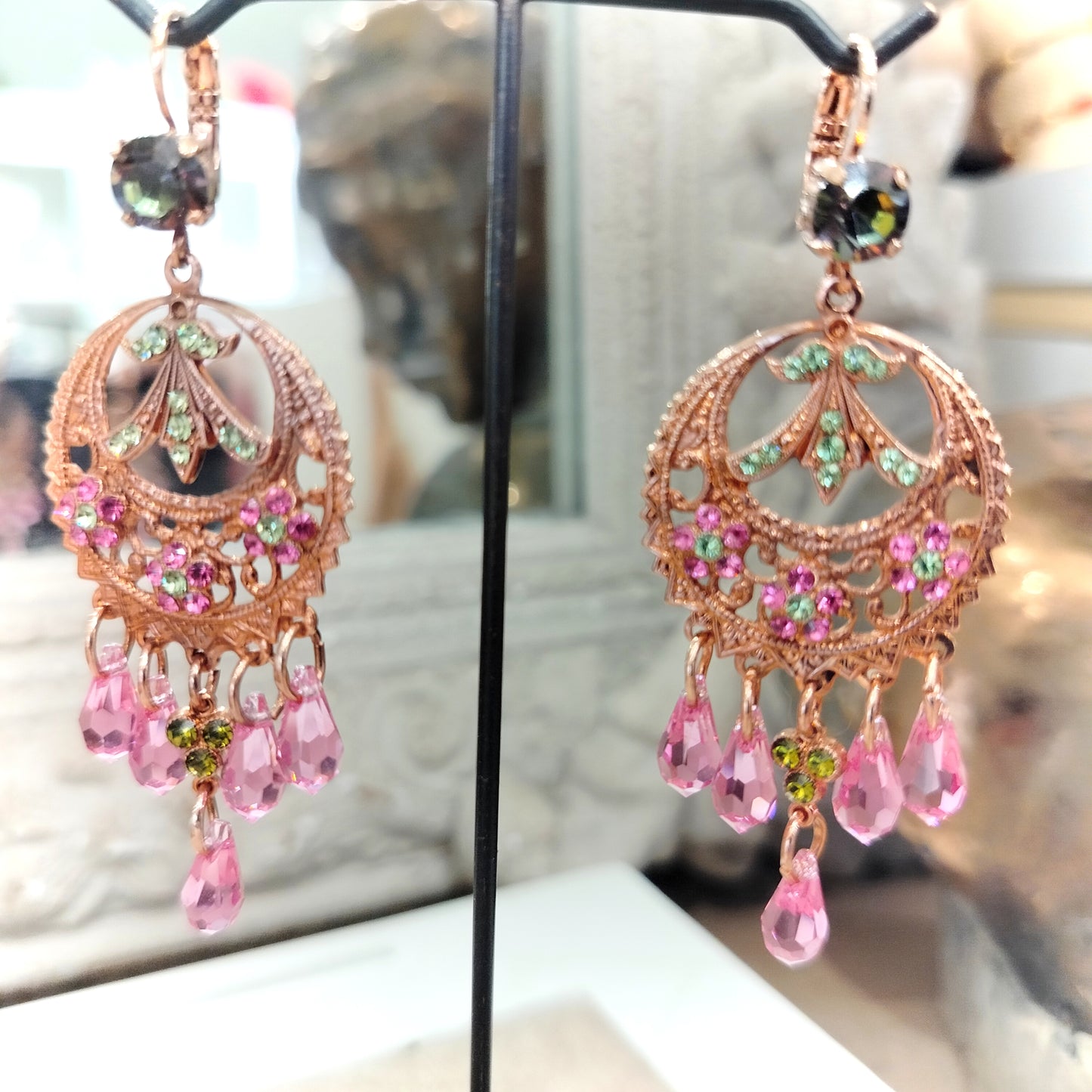 Orecchini Mariana - Golden rose - pink