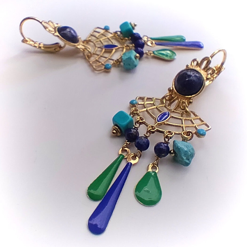 Orecchini Franck Herval - Ariane french hook 5 dangles