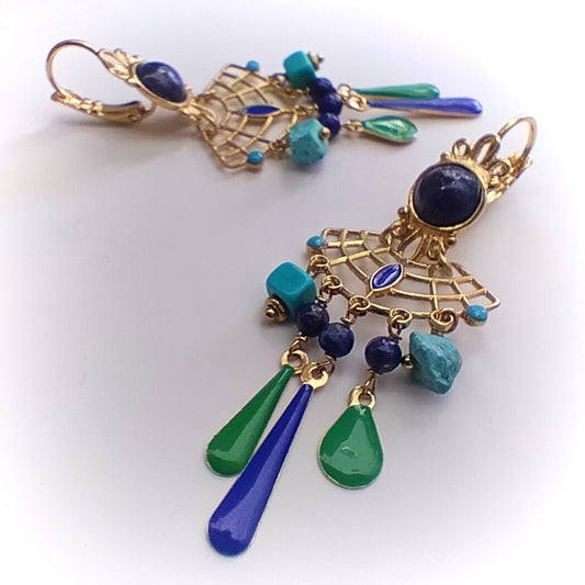 Orecchini Franck Herval - Ariane french hook 5 dangles
