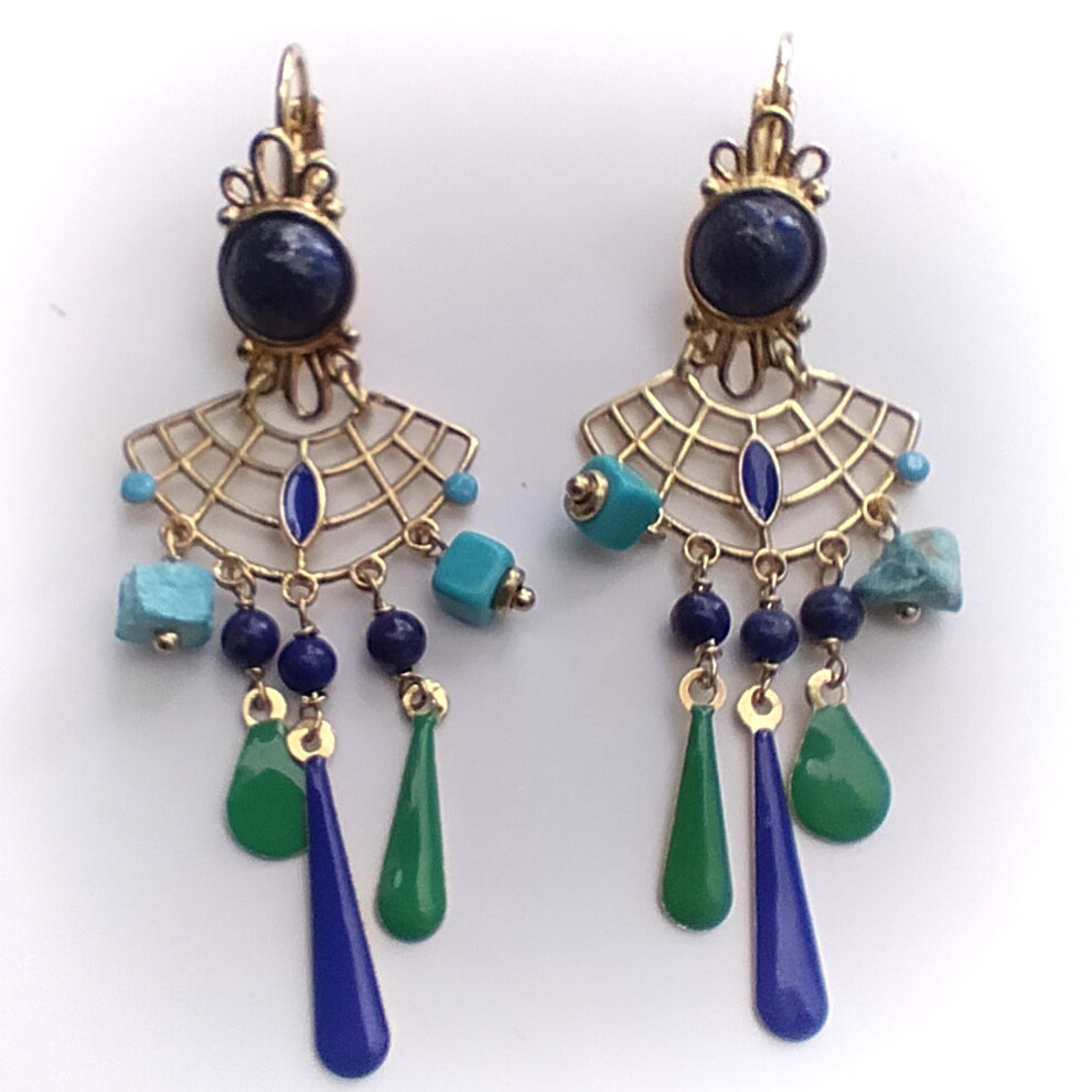 Orecchini Franck Herval - Ariane french hook 5 dangles