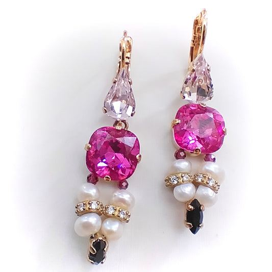 Orecchini Satellite Paris - Joyce fucsia