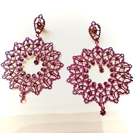 Orecchini Lace - Plum