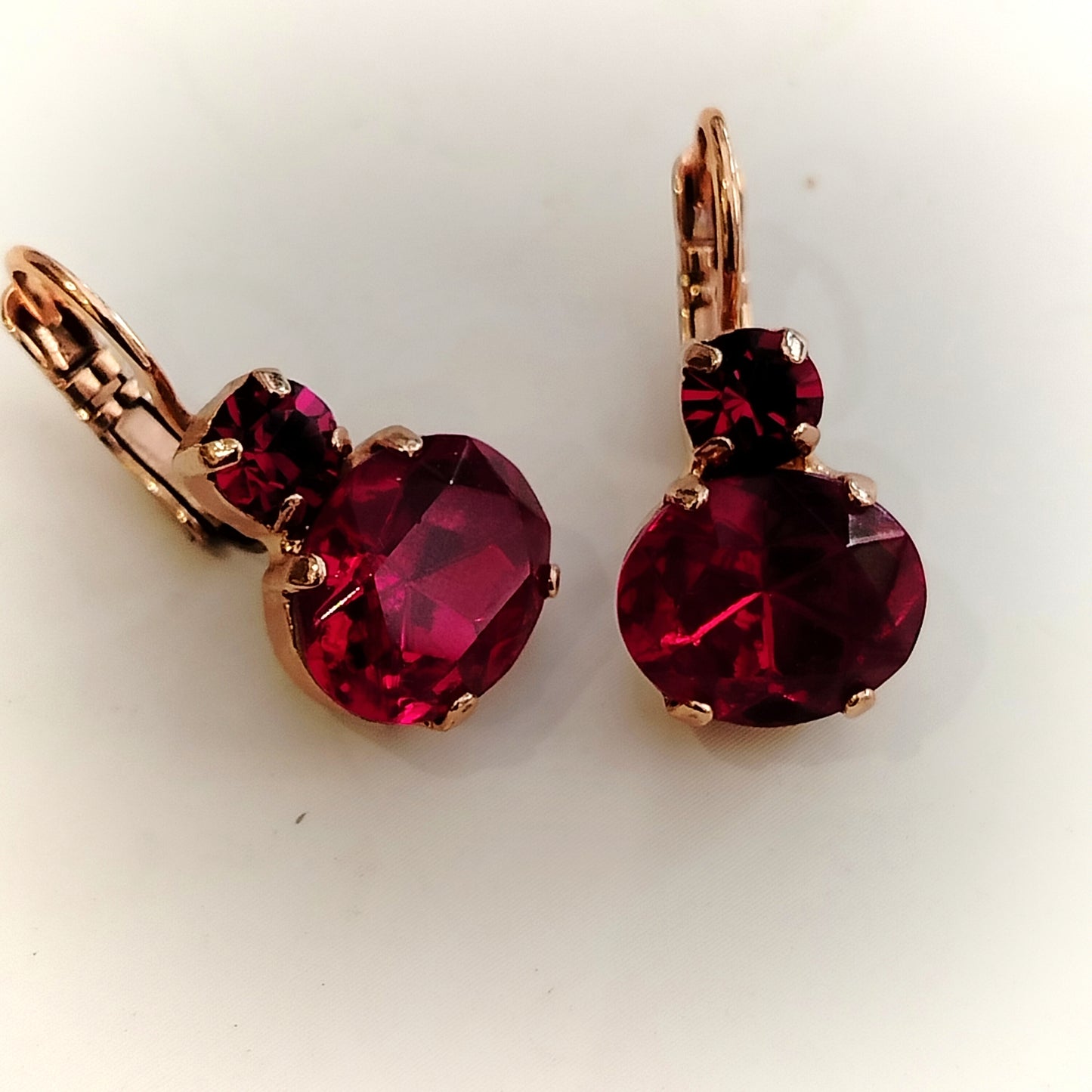 Orecchini Mariana - Golden rose - red passion
