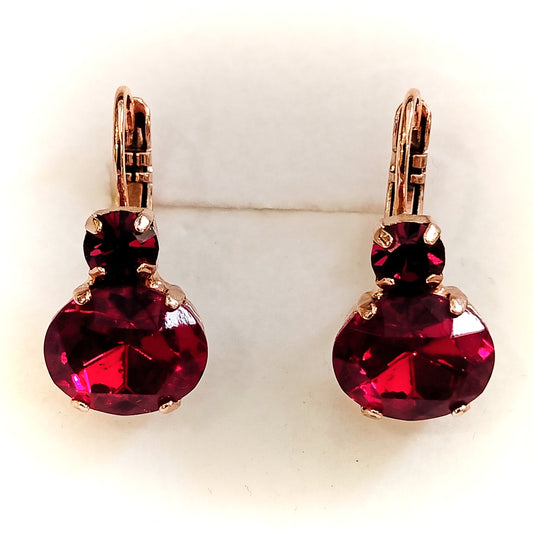 Orecchini Mariana - Golden rose - red passion