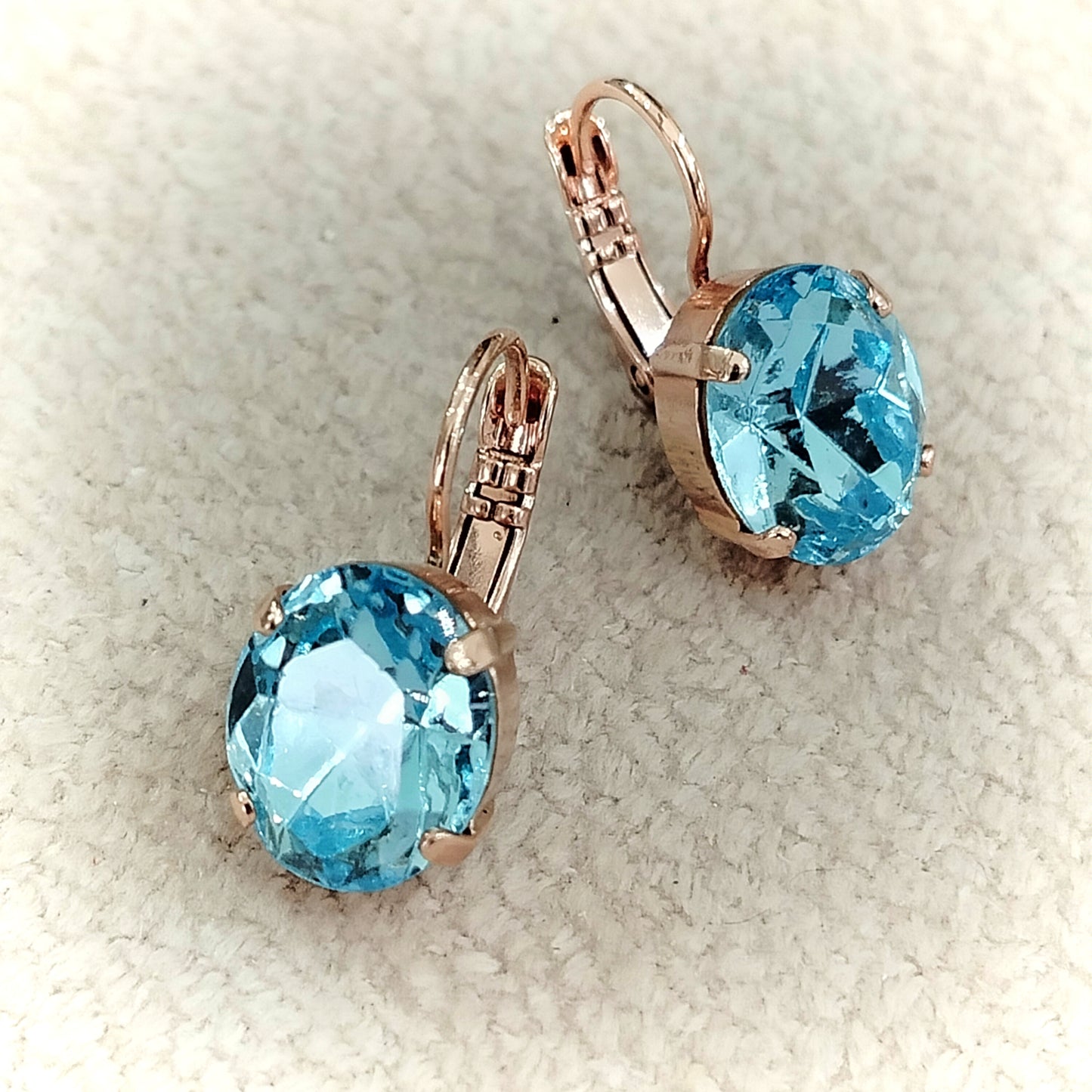 Orecchini Mariana - Golden rose - Light blue