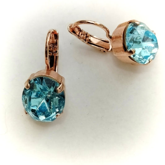 Orecchini Mariana - Golden rose - Light blue