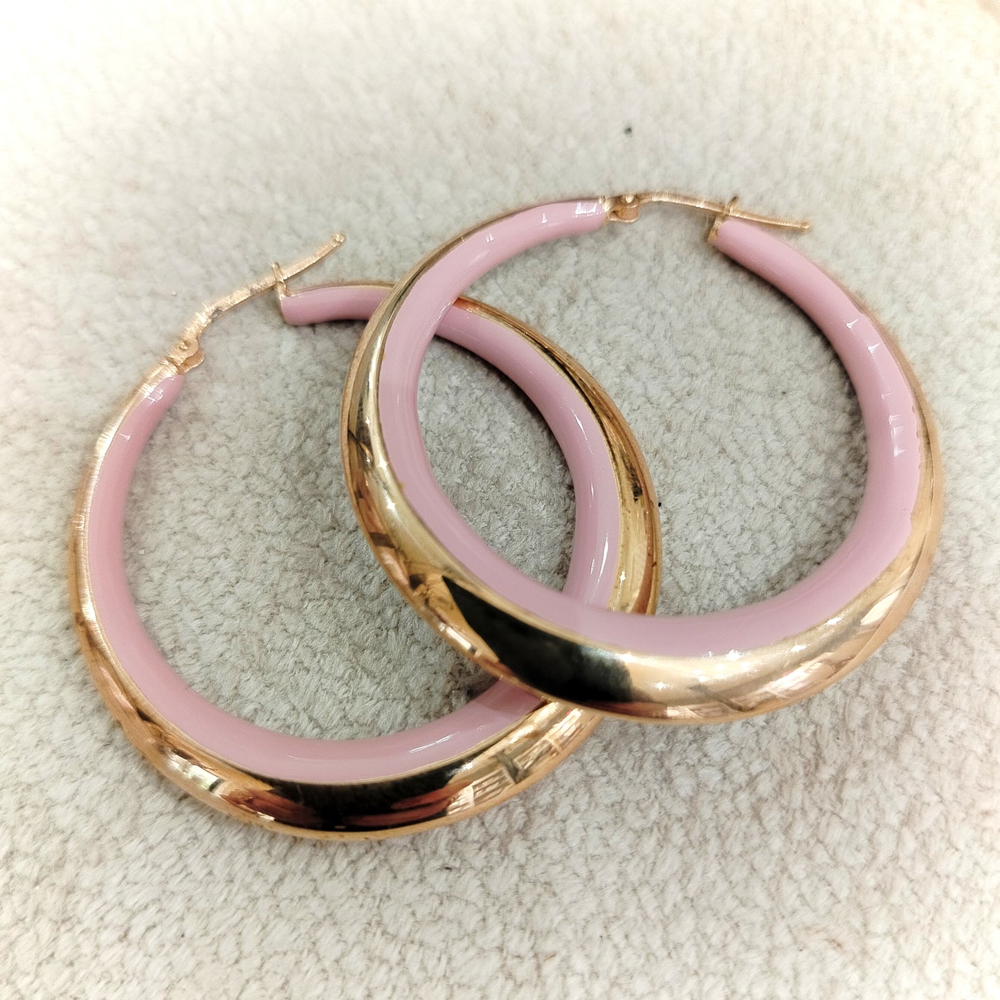 Orecchini Argento 925 smaltati a mano placcati oro - rose