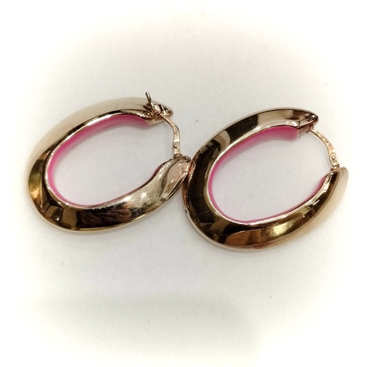Orecchini Argento 925 smaltati a mano placcati oro - fucsia