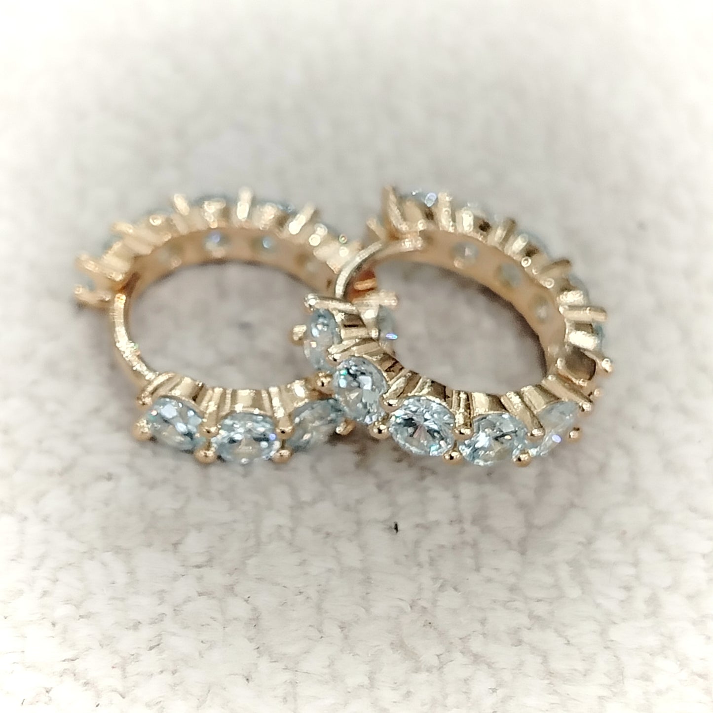 Orecchini Argento 925 placcato oro e cristalli