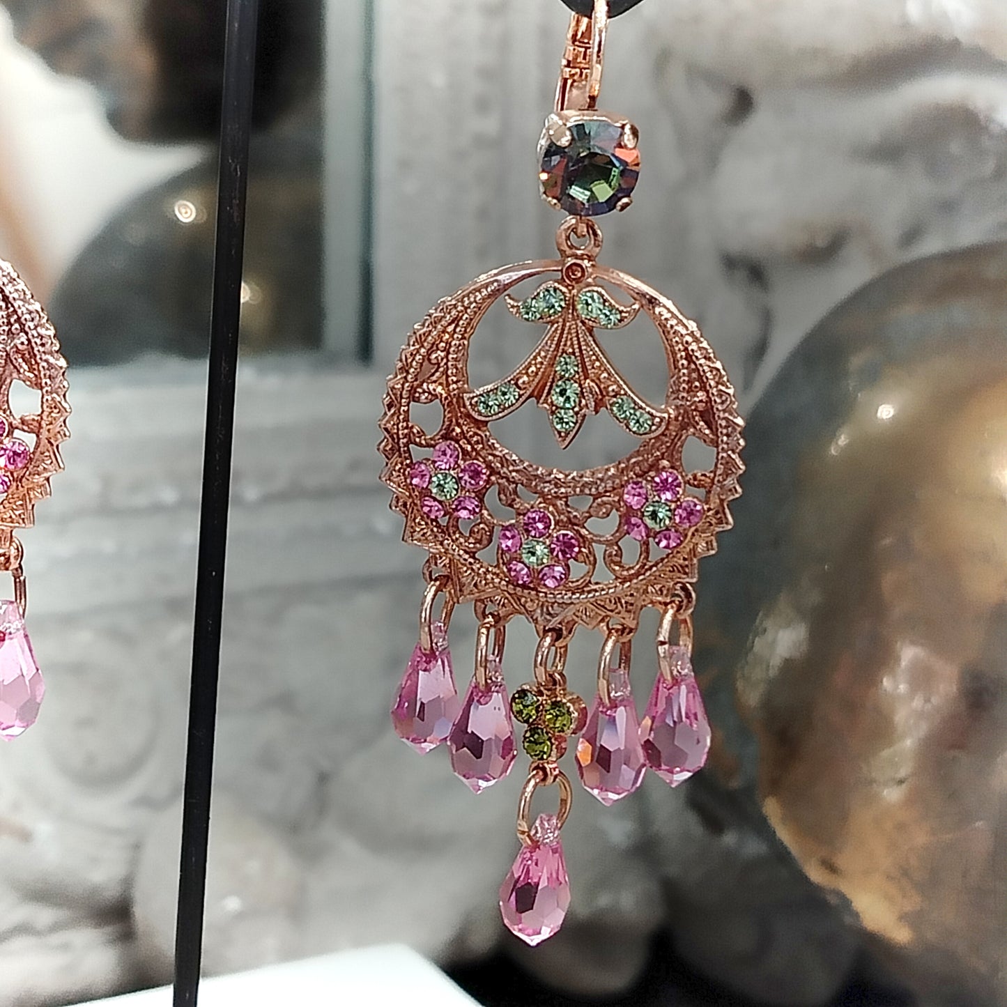 Orecchini Mariana - Golden rose - pink
