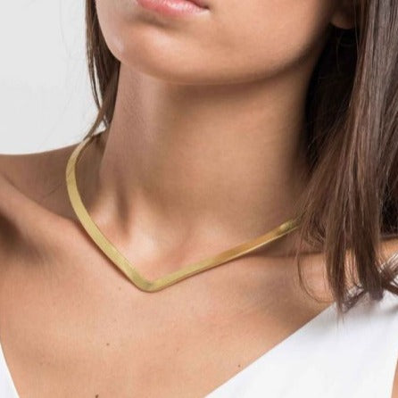 Collana Vestopazzo Girocollo rigida a V fina