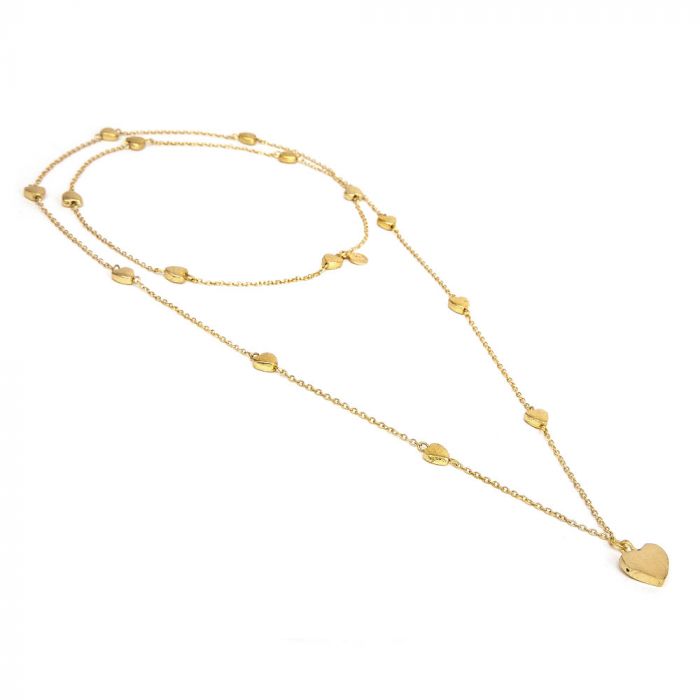 Collana Vestopazzo lunga con motivo a cuori