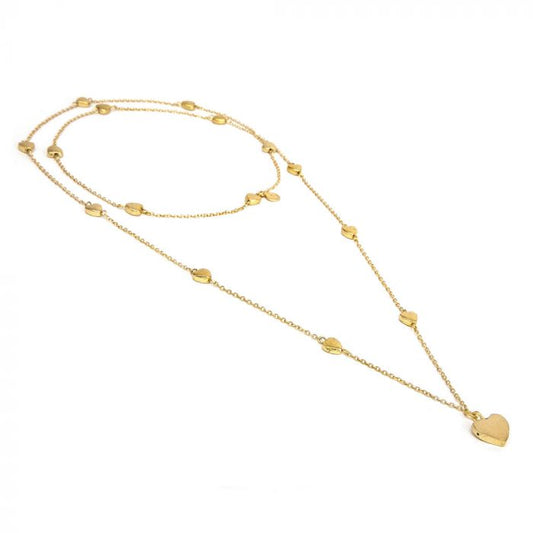 Collana Vestopazzo lunga con motivo a cuori