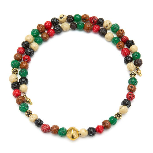 Collana Vestopazzo Girocollo regolabile a sfere colorate