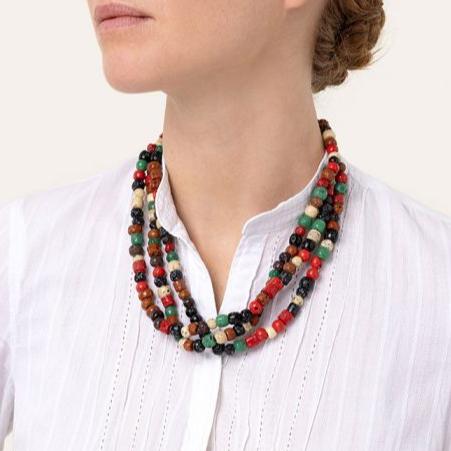 Collana Vestopazzo 3 fili multicolor