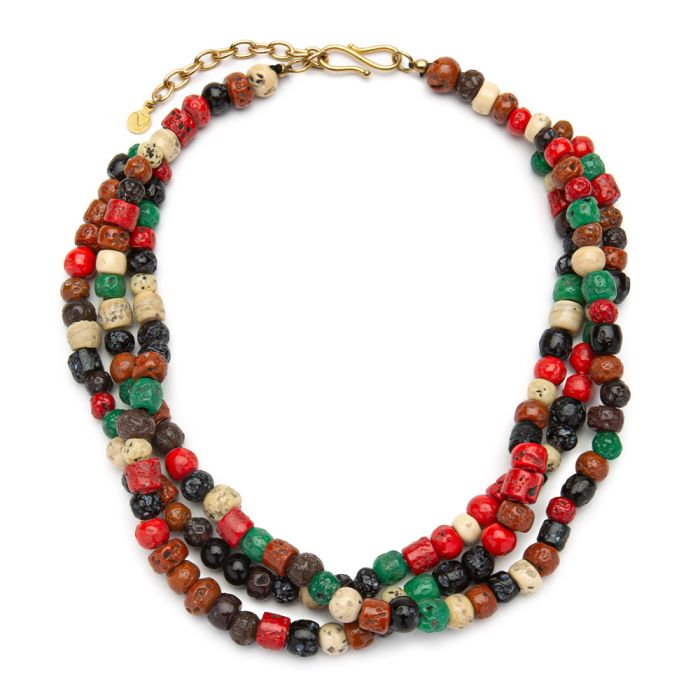 Collana Vestopazzo 3 fili multicolor