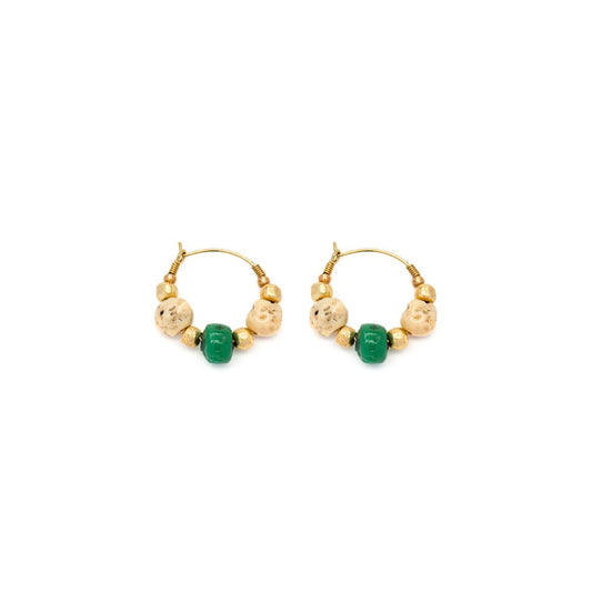 Orecchini Vestopazzo in vetro verde