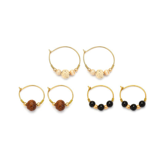 Orecchini Vestopazzo Set 3 multicolor